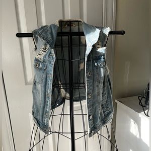 Ripped Denim Vest | Size XL | Women’s